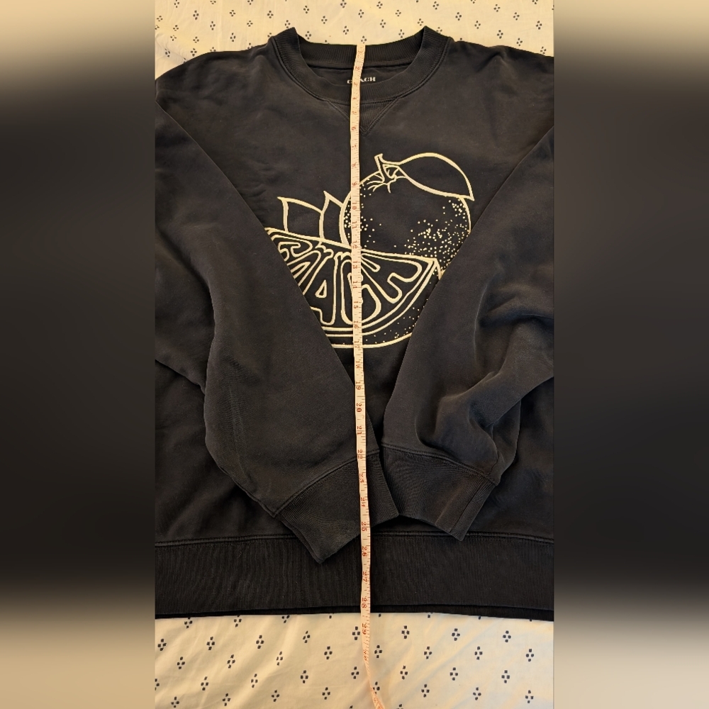 COACH Oversized Embroidered Sweatshirt Orange Design Streetwear 2025 - Picture 5 of 5